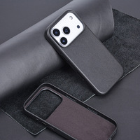 Funda Magnética de Cuero Genuino Napa de Lujo con Logotipo Personalizado y Protección Total para iPhone 18 17 16 15 14 13 Pro Pro Max