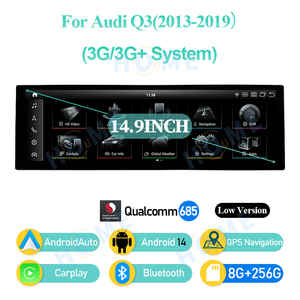 Écran tactile de tableau de bord de voiture 14,9 pouces, lecteur CD, prix d'usine, pour <span class=keywords><strong>Audi</strong></span> <span class=keywords><strong>Q3</strong></span> 2013-2019, Android CarPlay, navigation GPS, DSP, BT - Product Image 4