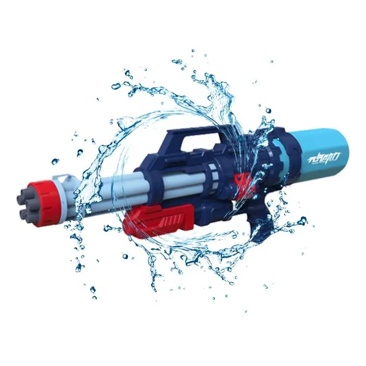 Otomatik elektrikli silahlar köpekbalığı oyuncak plaj toplu Gatling havuz şamandıra tabanca çocuk oyuncakları savaş ekran var serin su ateşli silah