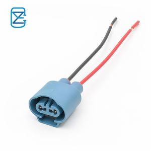 Accessoires pour éclairage automobile : Connecteur de phare en cuivre 9005 9006 à 2 broches, support de lampe universel, prise double fente d'origine avec fil - Product Image 2