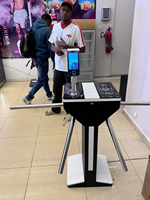 Tourniquet trépied de contrôle d'accès ZENTO avec lecteur d'empreintes digitales et de cartes RFID pour gymnases, bureaux et entrées commerciales