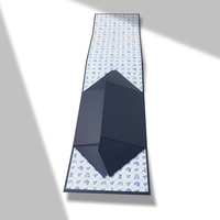 Boîte en carton rigide bleue personnalisée de luxe avec fermeture magnétique, laminage mat, matériaux recyclés pour cadeaux - Logo CMYK