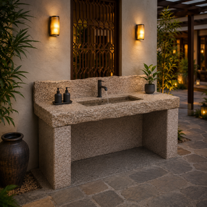 Lavabo de Mármol Natural para Baño, Pedestal, Encimera, Lavabo de Piedra para Hotel - Product Image 2
