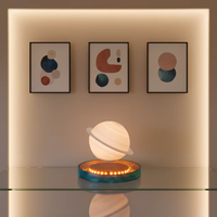 Lampe Saturne Lévitation Maglev Imprimée en 3D, Ornement Décoratif pour la Maison, Veilleuse, Décoration Technologique, Cadeau pour la Saint-Valentin Chinoise