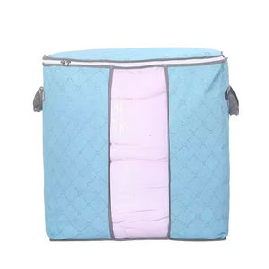 Home Colorful Bamboo Charcoal Quilt Storage Bag <b>Large</b> Non-woven Clothing Quilt Bag Clothing Finishing Travel Kid's Mother Bag - Product Image 5