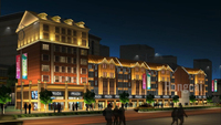 Systèmes d'éclairage de façade moderne pour bâtiments extérieurs, solutions d'éclairage de mur média architectural sur mesure, fabriquées en Chine