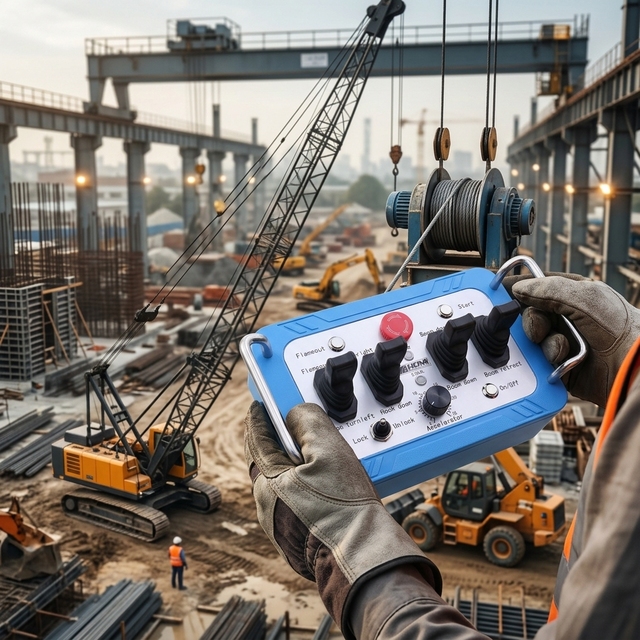 NOMI 4-Btn Double Speed AC 220-380V IP65 Industrial 868MHz Crane Radio Controller for Gantry Crane Hoist