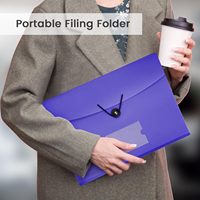 Dossiers de classement translucides colorés |   Porte-documents en plastique format A4 pour l'organisation à domicile et au bureau