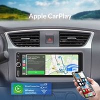 Autoradio 1DIN avec écran tactile de 6,86 pouces, CarPlay sans fil, Android Auto, lecteur MP5 embarqué, image de recul HD et radio FM
