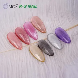 RS — vernis à ongles gel, couleur argent, galaxie, œil de chat, nouvelle collection