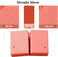 7500 pièces/boîte Blocs de polissage à ongles mini double face en émeri, grain 80/100, professionnels, jetables, pour vernis gel