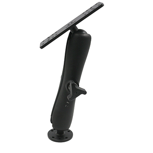 C Sizes 1.5" Aluminium Long Double <b>Socket</b> Arm Ball Mount With 6.25" X 2" Rectangle Base for GNSS Guidance System - Product Image 1