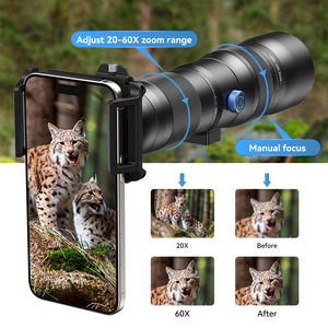 Nouvel objectif zoom téléobjectif universel 480 mm-1440 mm 20-60X avec filtre en verre optique pour appareils photo Android <span class=keywords><strong>iPhone</strong></span>, support universel à clip - Product Image 4