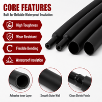 Tube thermorétractable en polyoléfine à double paroi avec adhésif pour l'isolation des faisceaux de câbles et la protection des câbles électriques