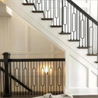 Rampe d'escalier en fer forgé anti-corrosion pour la maison