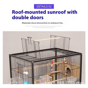 Vente chaude Cage à oiseaux en métal simple multifonctionnelle haut de gamme écologique Villa pour oiseaux Cage à oiseaux en fil métallique pour animaux de compagnie - Product Image 4