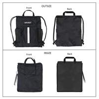 Sac à cordon Gym avec poches Sac de sport avec poignée Sac à dos à cordon de serrage Voyage pour hommes Femmes sacs à dos