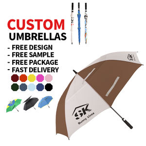 Parapluie de golf robuste, grand parapluie coupe-vent avec armature en fibre de verre, impression personnalisée, parapluie en gros - Product Image 3