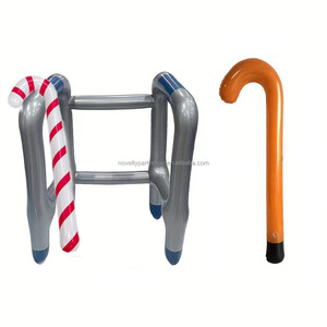 Decoraciones para fiestas de jubilación, accesorios divertidos para disfraces de vejez, regalo de mordaza, andador inflable y bastón - Product Image 4