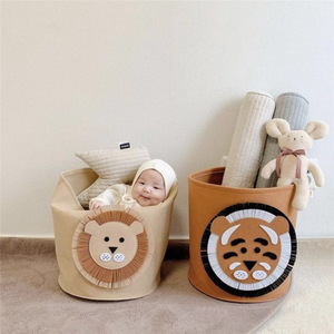 Panier de rangement en feutre pour animaux, grande capacité, pliable, organiseur de vêtements pour chambre de bébé, utilisation dans la garde-robe - Product Image 2