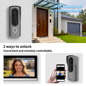 <span class=keywords><strong>Videoportero</strong></span> Tuya de 10.1 Pulgadas, Cableado de <span class=keywords><strong>2</strong></span> <span class=keywords><strong>Hilos</strong></span>, 1080P HD, Resistente al Agua, Antena Integrada, Señal Estable, <span class=keywords><strong>Kit</strong></span> de Entrada - Product Image 3