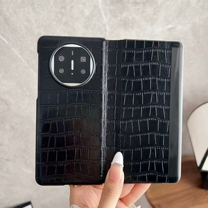 Nouvel arrivage : Étui fin en cuir véritable avec aimant et fonction veille automatique pour <span class=keywords><strong>Huawei</strong></span> Honor Magic V2, Vs2, <span class=keywords><strong>Mate</strong></span> <span class=keywords><strong>X2</strong></span>, X3, X5 - Product Image 3