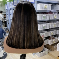 Perruque Bob Lace Front en Cheveux Humains Brésiliens Sans Colle en Promotion, Courte, pour Femmes Noires