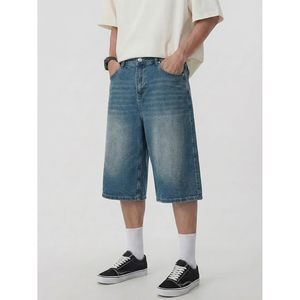 Pantalones Cortos de Mezclilla Holgados para Hombre FOXA, Corte Ancho, Estilo Urbano, por Debajo de la Rodilla, Cintura Media, 100% Algodón Transpirable - Product Image 3