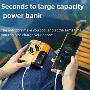 10000mah Hanging <b>Neck</b>/Waist Fan USB Rechargeable Ultra-<b>Light</b> Mini Portable Fan for Outdoor Camping Hiking Climbing Running Sport - Product Image 3