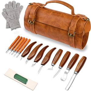 Couteau à bois artisanal, ciseau de menuisier, couteau de sculpture sur bois fait main, ensemble de sculpture sur bois pour menuisier - Product Image 1
