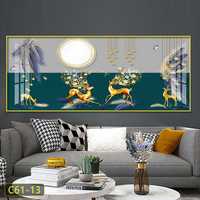 Prix Usine Magnifique Paysage Art Porcelaine Cristal Peinture Murale Décorative Abstraite pour Décoration de Salon