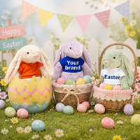 Lapin en peluche personnalisé de 25 cm avec logo, lapin de Noël personnalisé avec vêtements, chapeaux et t-shirts pour soulager le stress, rembourré de coton PP