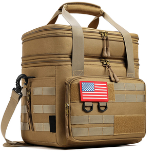 Custom Travel Dual Compartment Cooler Bag Leakproof Retention Lightweight Thermal Insulated Aluminum Lunch Bag for Outdoor Sport - Product Image 1