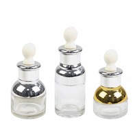 Flacon compte-gouttes en verre design pour cosmétiques, huiles essentielles, soins de la peau, emballage de soins personnels, avec bouchon sécurité enfant transparent, pour sérum, plusieurs formats