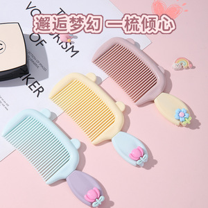 Peigne à cheveux style macaron, grand, en plastique, antistatique, pour usage domestique - Product Image 1