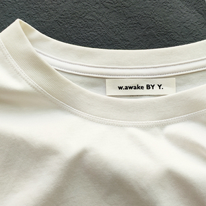Marchio di abbigliamento personalizzato logo fine cotone bianco con schermo stampato <span class=keywords><strong>etichette</strong></span> di <span class=keywords><strong>stoffa</strong></span> per Private Label abbigliamento vestiti collo etichetta - Product Image 5