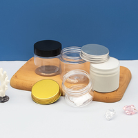 Bocaux en plastique de qualité alimentaire, bocaux de stockage alimentaire en PET, récipients en plastique transparent avec couvercle à vis pour les noix, les collations, les aliments secs, l'emballage