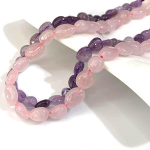 Collier et bracelet en perles de pierre <span class=keywords><strong>naturelle</strong></span>, pierres précieuses, perles irrégulières, pierres en vrac - Product Image 4