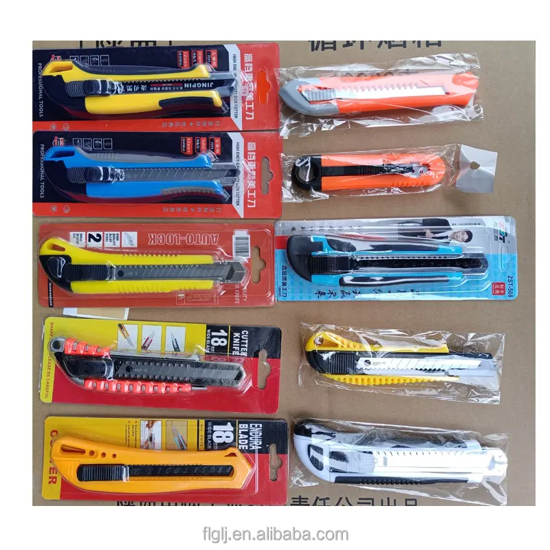 New model safety high quality auto paper utility knife,easy cut knife