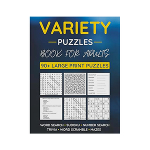 Livre d'activité personnalisé de mots croisés pour enfants en anglais pour adultes avec reliure parfaite et papier offset - Product Image 6