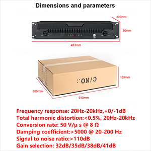 อุปกรณ์เครื่องเสียงออดิโอสำหรับการประชุมกลางแจ้งแกลเลียมไนไตรด์2ช่องสัญญาณ2U ประสิทธิภาพสูง - Product Image 2