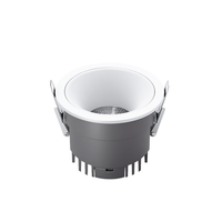 Plafonnier LED encastré commercial pour intérieur avec variateur d'intensité, spots encastrés COB anti-éblouissement réglables