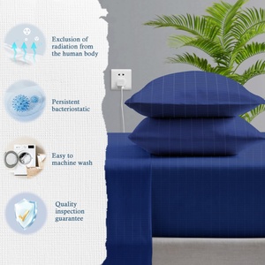 Taie d'oreiller de mise à la terre en coton biologique conductrice d'argent avec broderie, antibactérienne et lavable pour usage domestique, hospitalier et hôtelier - Product Image 6