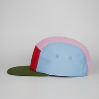 Séchage rapide 5 panneaux chapeau unisexe été couleur-bloc Patchwork réglable casquette de Baseball mode de rue Style américain papa chapeau