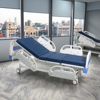 Lit pliant manuel avec frein central et roulettes réglables, équipement d'infusion métallique commercial ZHONG BAI SJC-SC202-E, garantie 2 ans