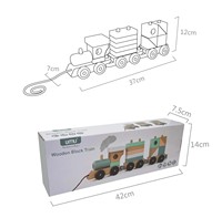 Jouet de train en bois pour bébé, jouet d'empilage Montessori, blocs éducatifs pour tout-petits, jouet de tri, ensemble de train en bois