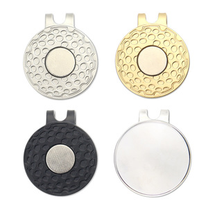 Golf Hat <b>Clip</b> 25mm Magnetic Ball Patterned With Nickel Logo Mark <b>For</b> Golf Sports - Product Image 1