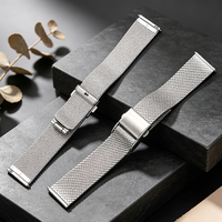 Bracelet de montre en maille milanaise en acier inoxydable 316L de luxe, étanche et respirant, 20 mm 22 mm, à libération rapide