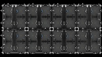 Écran LED extérieur de location VORTEX P3.91 antirouille 500x500mm pour événements en ville côtière, mur vidéo LED extérieur