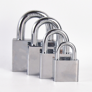 헤비 듀티 철 강철 자물쇠 안전 패드 잠금 강화 40/50/60/70mm 사각형 키 실버 타원형 본체 단일 레버 잠금 - Product Image 5